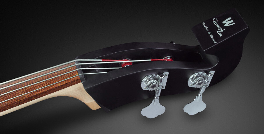 RockBass Triumph Lite, 4-String - Solid Black High Polish